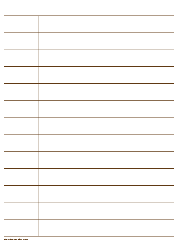 2 cm Brown Graph Paper: A4-sized paper (8.27 x 11.69)