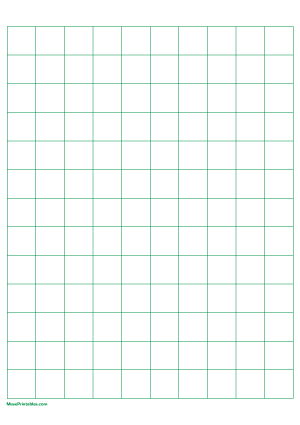 2 cm Green Graph Paper - A4