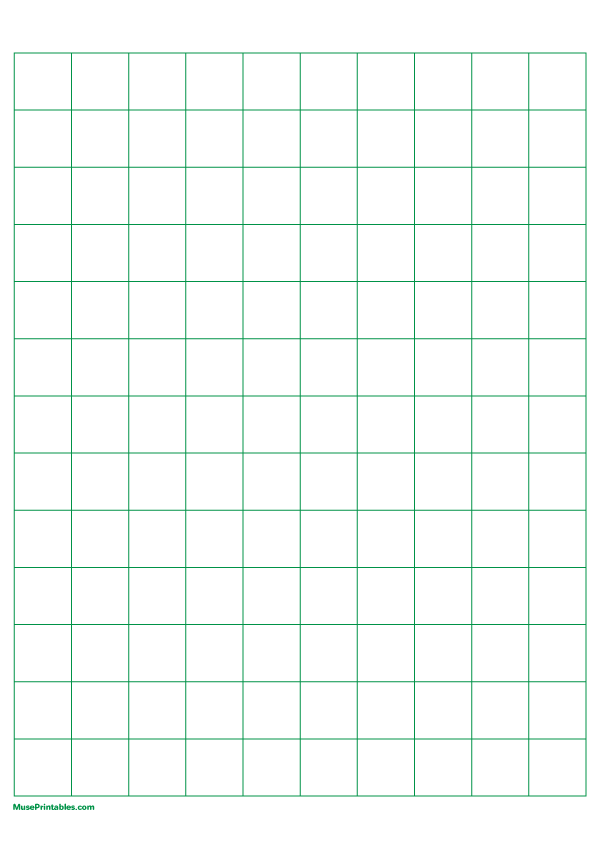 2 cm Green Graph Paper: A4-sized paper (8.27 x 11.69)