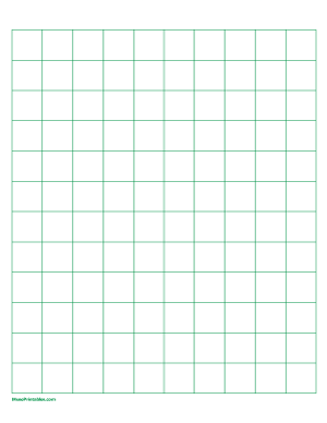 2 cm Green Graph Paper - Letter
