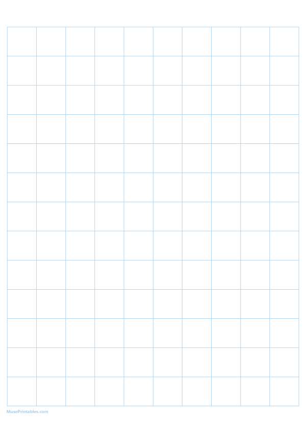 2 cm Light Blue Graph Paper: A4-sized paper (8.27 x 11.69)