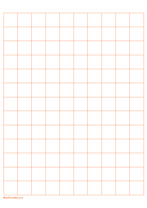 2 cm Orange Graph Paper - A4