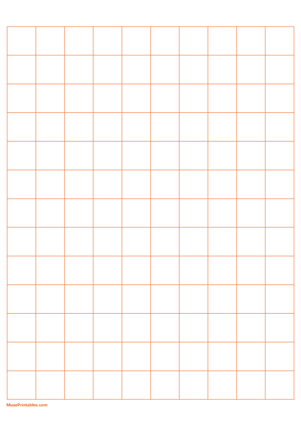 2 cm Orange Graph Paper: A4-sized paper (8.27 x 11.69)