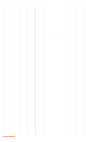2 cm Orange Graph Paper - Legal