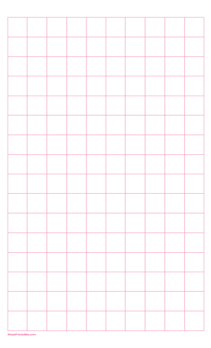 2 cm Pink Graph Paper - Legal