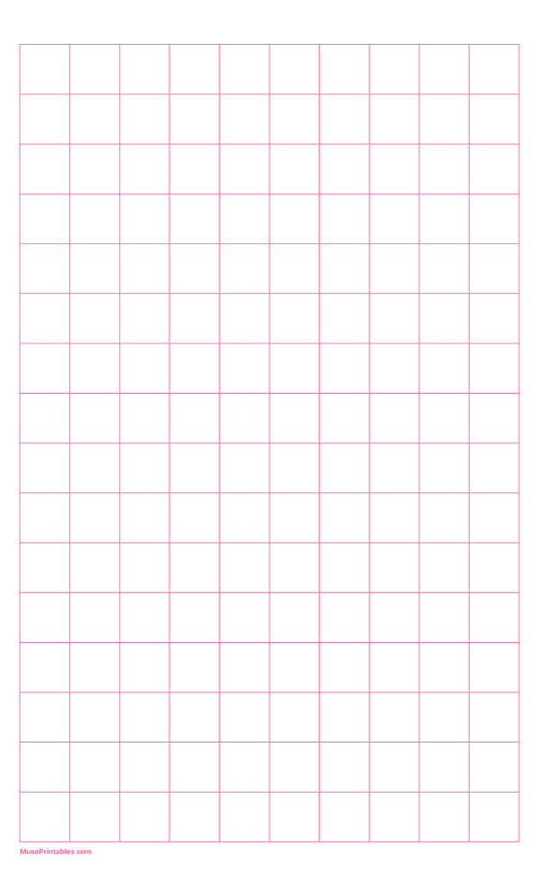 2 cm Pink Graph Paper: Legal-sized paper (8.5 x 14)