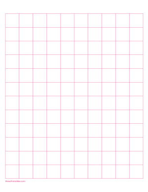 2 cm Pink Graph Paper - Letter