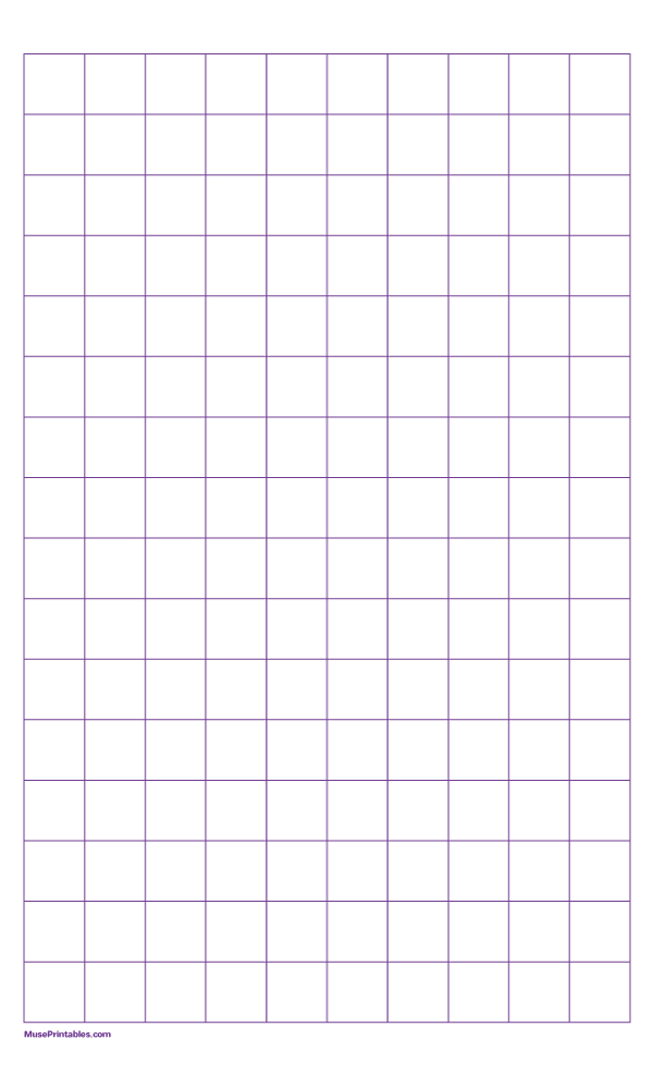 2 cm Purple Graph Paper: Legal-sized paper (8.5 x 14)