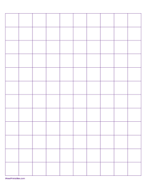 2 cm Purple Graph Paper - Letter