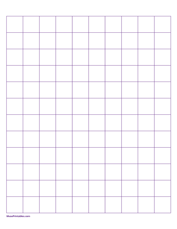 2 cm Purple Graph Paper: Letter-sized paper (8.5 x 11)