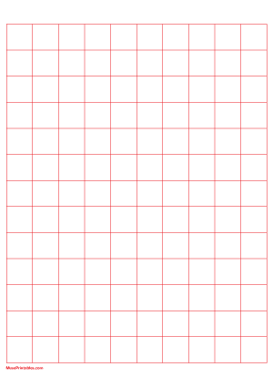 2 cm Red Graph Paper - A4