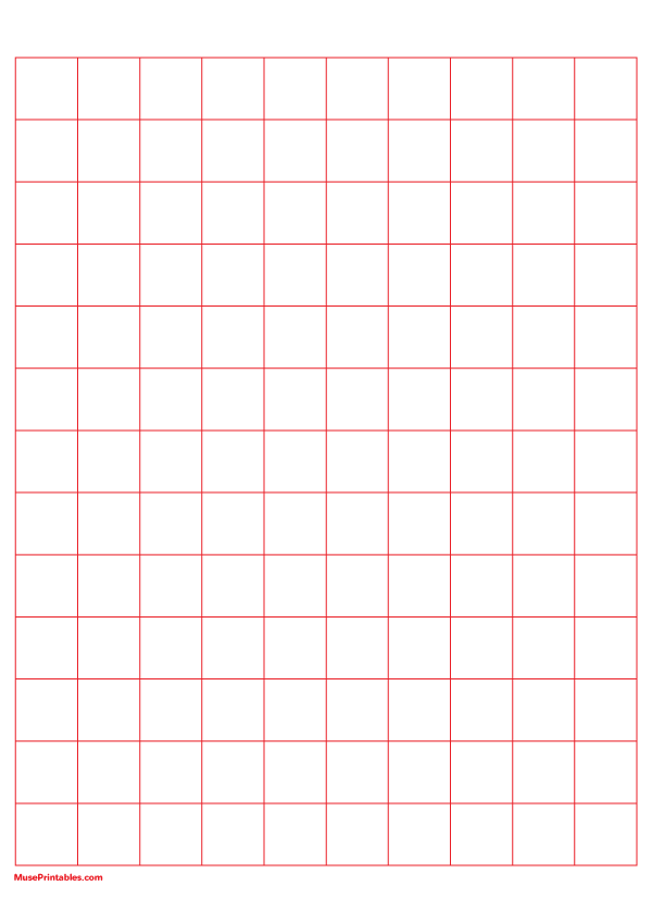 2 cm Red Graph Paper: A4-sized paper (8.27 x 11.69)