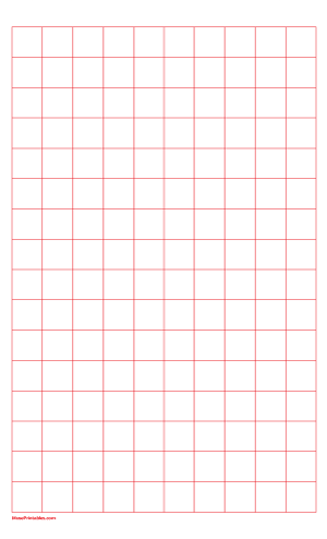 2 cm Red Graph Paper - Legal