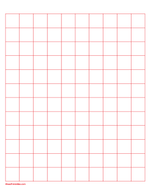 2 cm Red Graph Paper - Letter