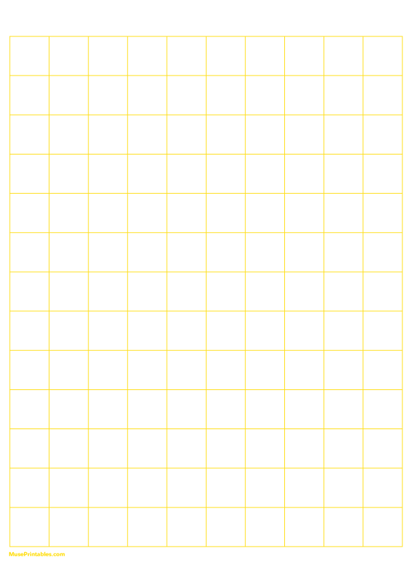 2 cm Yellow Graph Paper: A4-sized paper (8.27 x 11.69)