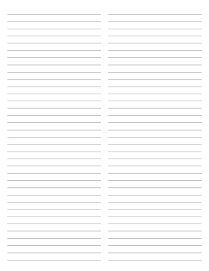 2-Column Gray Lined Paper (College Ruled) - Letter