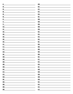 2-Column Numbered Black Lined Paper (College Ruled) - Letter