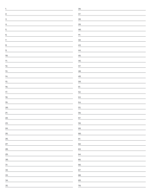 2-Column Numbered Gray Lined Paper (College Ruled) - Letter