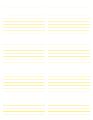 2-Column Yellow Lined Paper (Narrow Ruled) - Letter