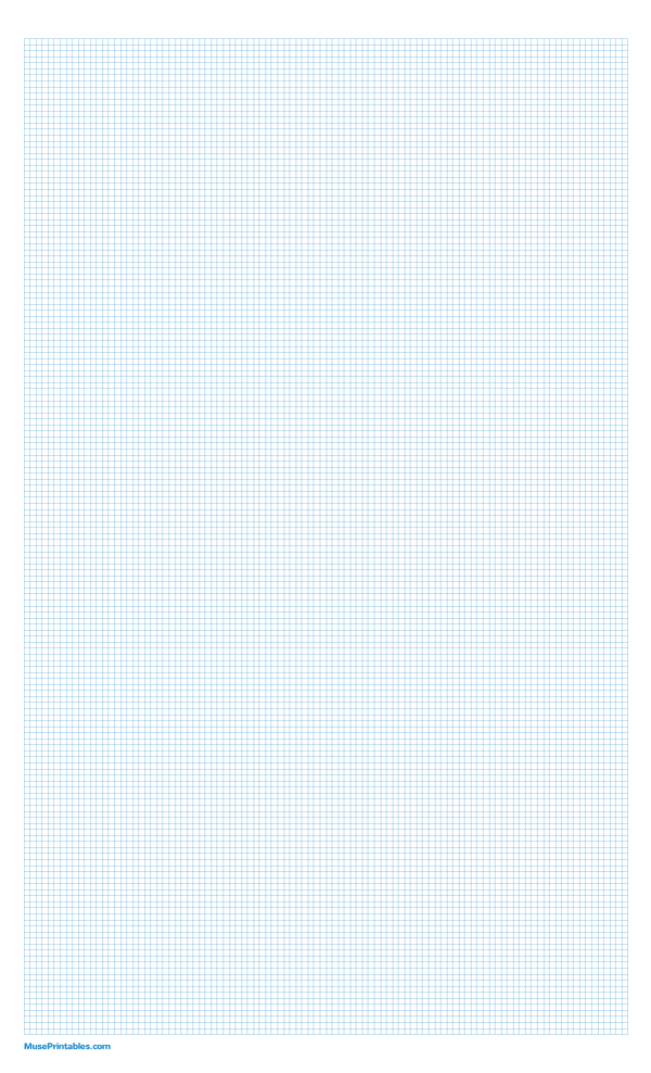 2 mm Blue Graph Paper: Legal-sized paper (8.5 x 14)