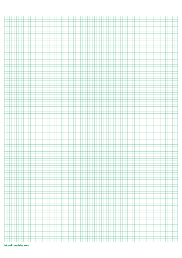 2 mm Green Graph Paper: A4-sized paper (8.27 x 11.69)