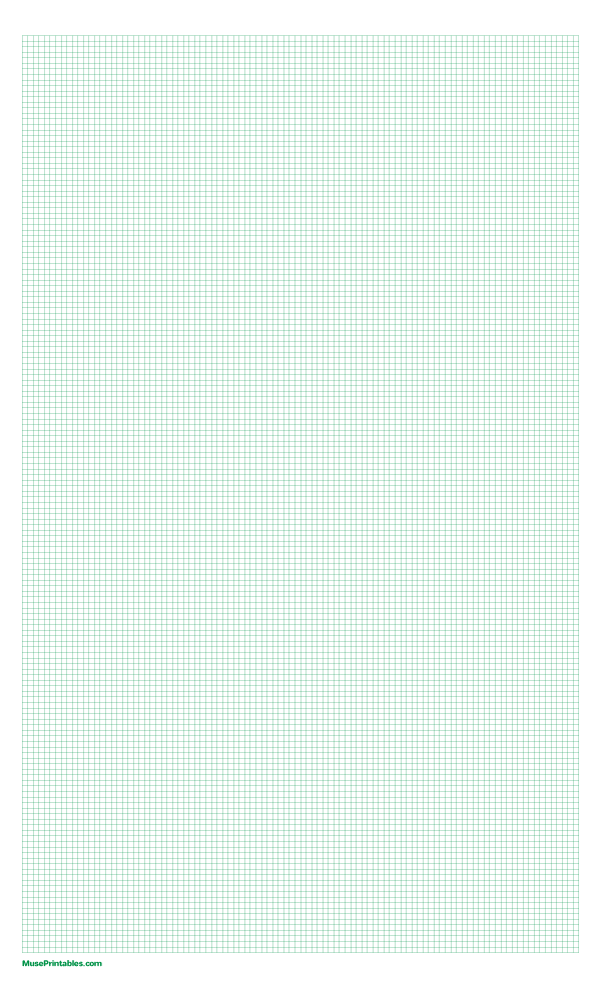 2 mm Green Graph Paper: Legal-sized paper (8.5 x 14)