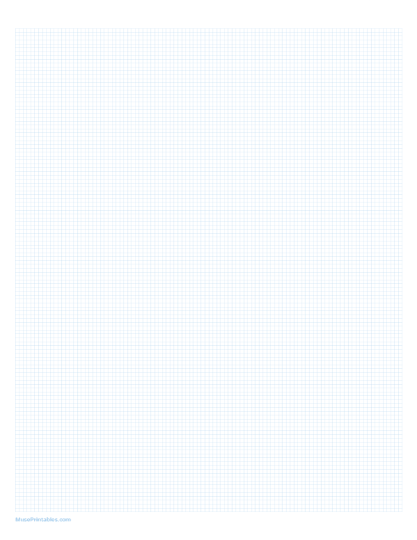 2 mm Light Blue Graph Paper: Letter-sized paper (8.5 x 11)
