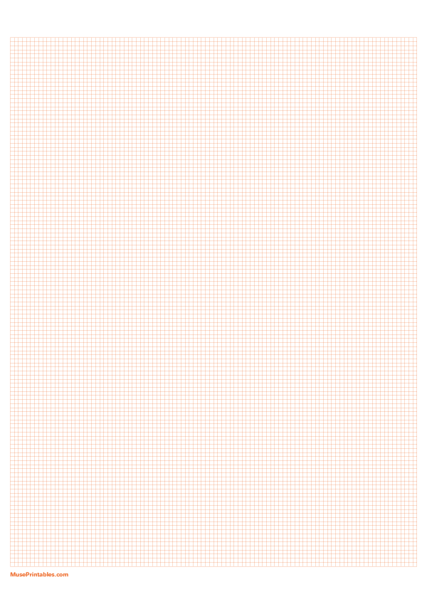 2 mm Orange Graph Paper: A4-sized paper (8.27 x 11.69)