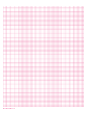 2 mm Pink Graph Paper - Letter