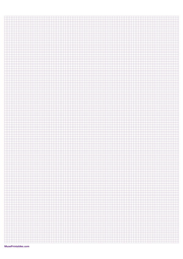 2 mm Purple Graph Paper: A4-sized paper (8.27 x 11.69)