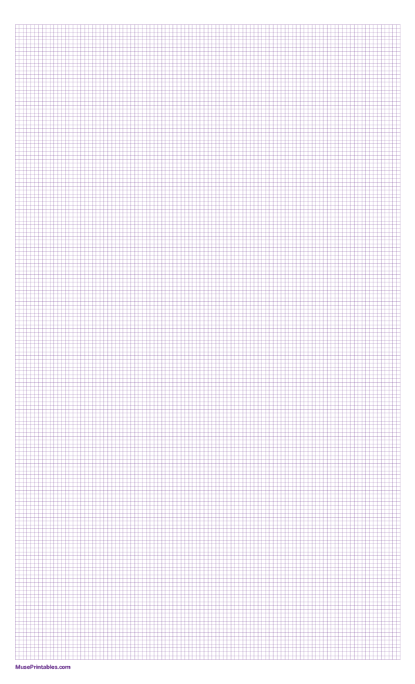 2 mm Purple Graph Paper: Legal-sized paper (8.5 x 14)