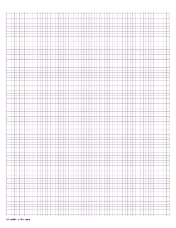 2 mm Purple Graph Paper: Letter-sized paper (8.5 x 11)