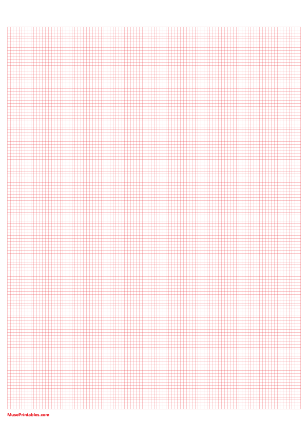 2 mm Red Graph Paper: A4-sized paper (8.27 x 11.69)