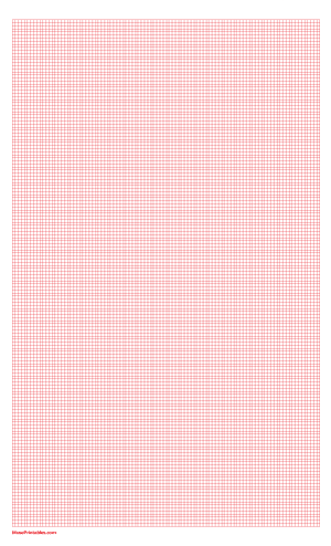 2 mm Red Graph Paper - Legal