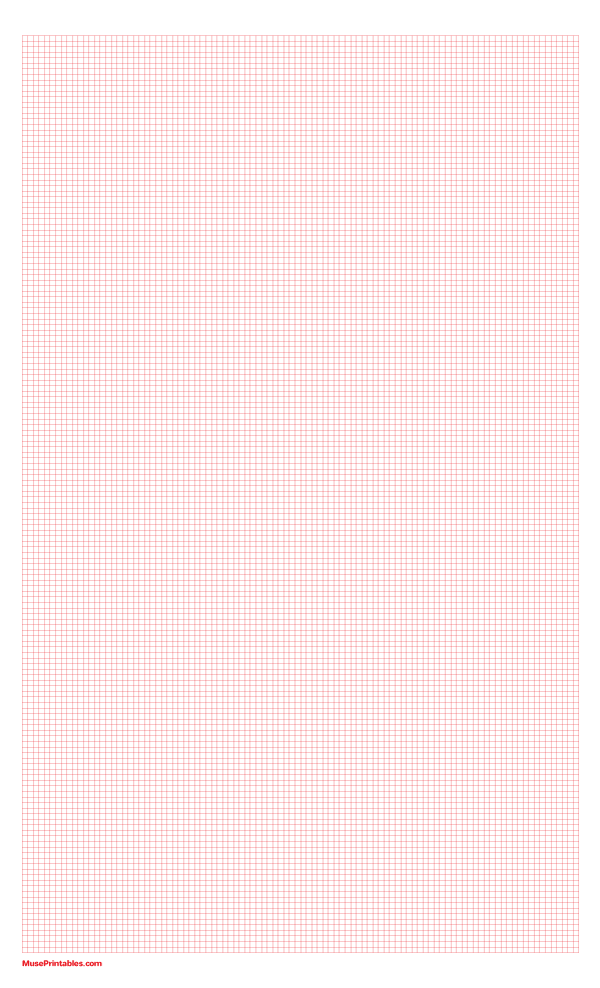 2 mm Red Graph Paper: Legal-sized paper (8.5 x 14)