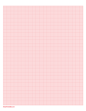 2 mm Red Graph Paper - Letter