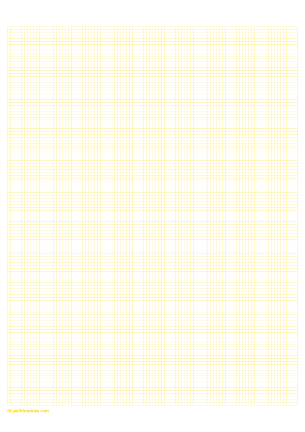 2 mm Yellow Graph Paper: A4-sized paper (8.27 x 11.69)