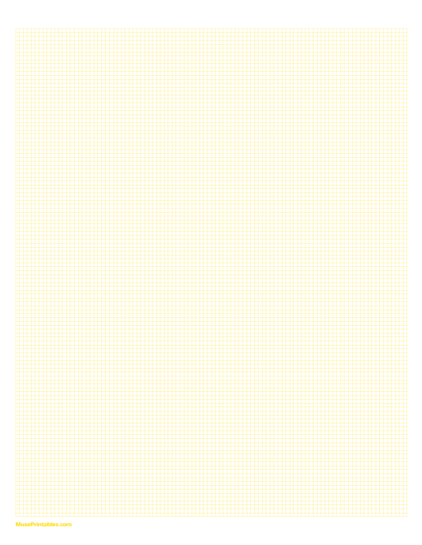 2 mm Yellow Graph Paper: Letter-sized paper (8.5 x 11)