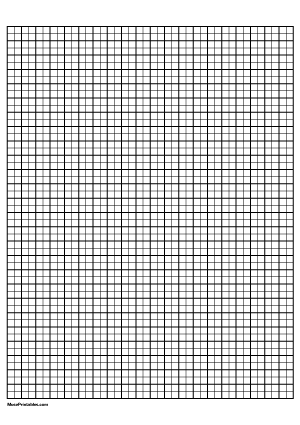 2 Squares Per Centimeter Black Graph Paper  - A4