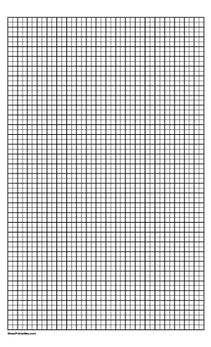2 Squares Per Centimeter Black Graph Paper  - Legal