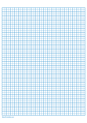 2 Squares Per Centimeter Blue Graph Paper  - A4