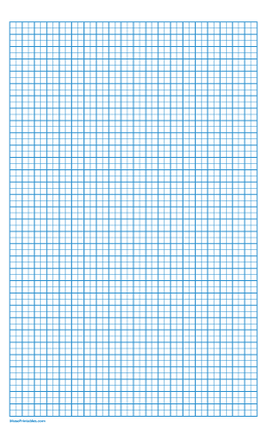2 Squares Per Centimeter Blue Graph Paper  - Legal