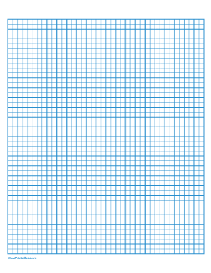 2 Squares Per Centimeter Blue Graph Paper  - Letter