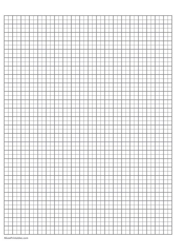 Printable 2 Squares Per Centimeter Gray Graph Paper for A4 Paper