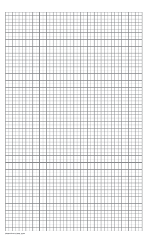 2 Squares Per Centimeter Gray Graph Paper  - Legal