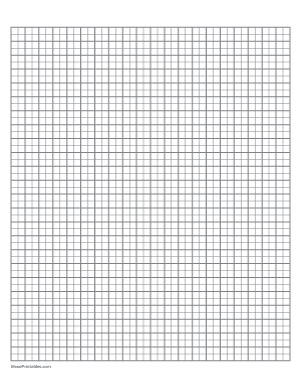 2 Squares Per Centimeter Gray Graph Paper  - Letter