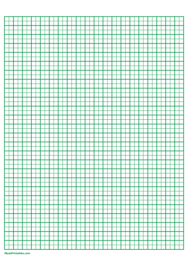 printable 2 squares per centimeter green graph paper for