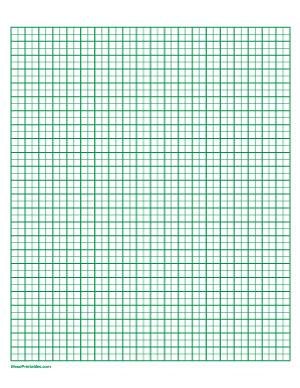 2 Squares Per Centimeter Green Graph Paper  - Letter
