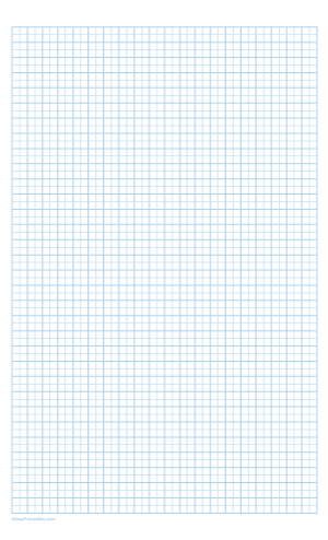 2 Squares Per Centimeter Light Blue Graph Paper  - Legal