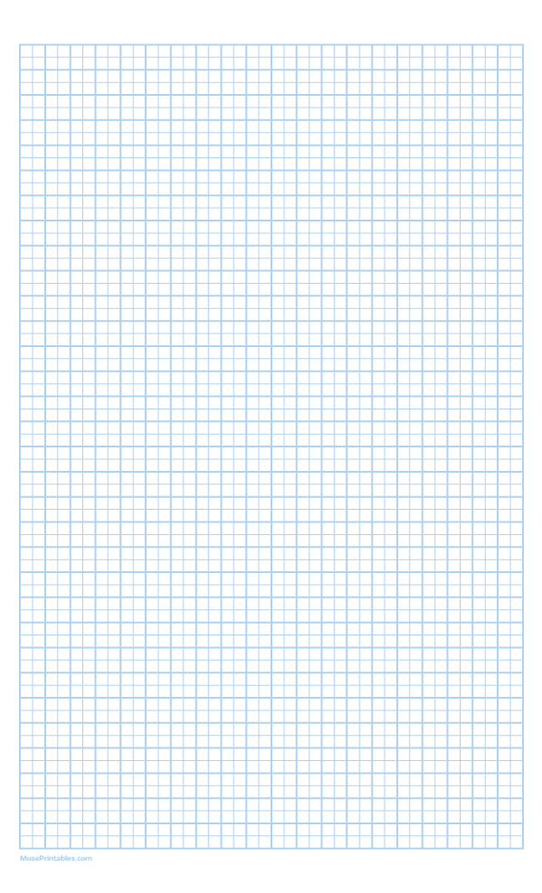2 Squares Per Centimeter Light Blue Graph Paper : Legal-sized paper (8.5 x 14)